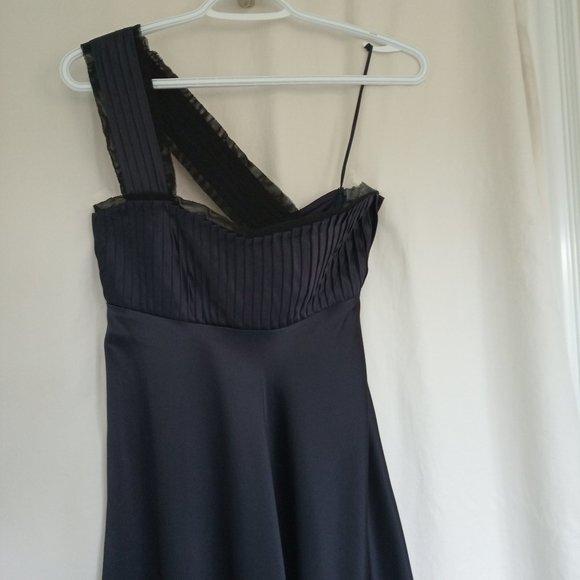 Emporio Armani Asymmetrical 100% Silk Satin Dress - Picture 3 of 4